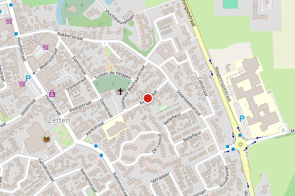 Brandweer-melding op Kerkstraat, Zetten op 29 mei, kaart-overzicht