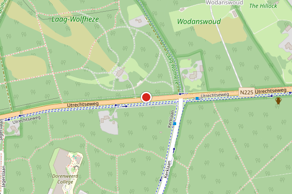 Brandweer-melding op Utrechtseweg, Doorwerth op 31 mei, kaart-overzicht