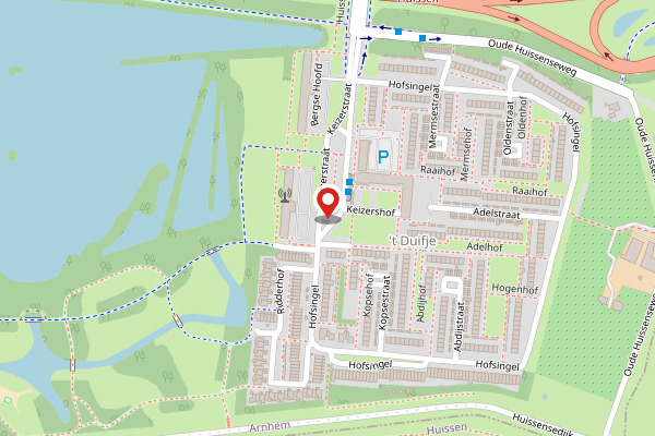 Brandweer-melding op Keizershof, Arnhem op 29 april, kaart-overzicht