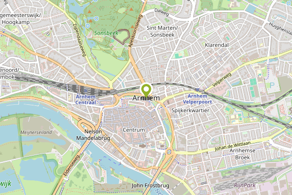 Ambulance-melding op Arnhem op 29 april, kaart-overzicht