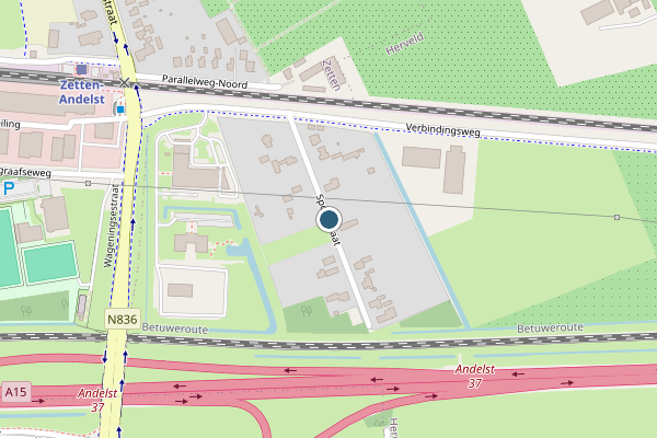 Politie-melding op Spoorstraat, Herveld op 2 juni, kaart-overzicht