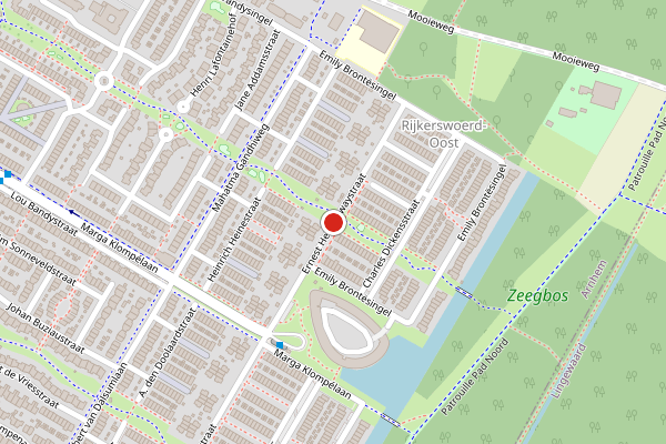 Brandweer-melding op Ernest Hemingwaystraat, Arnhem op 3 juni, kaart-overzicht