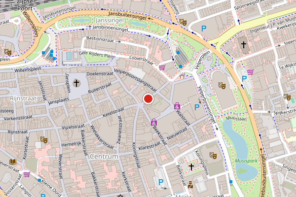 Brandweer-melding op Roggestraat, Arnhem op 3 juni, kaart-overzicht