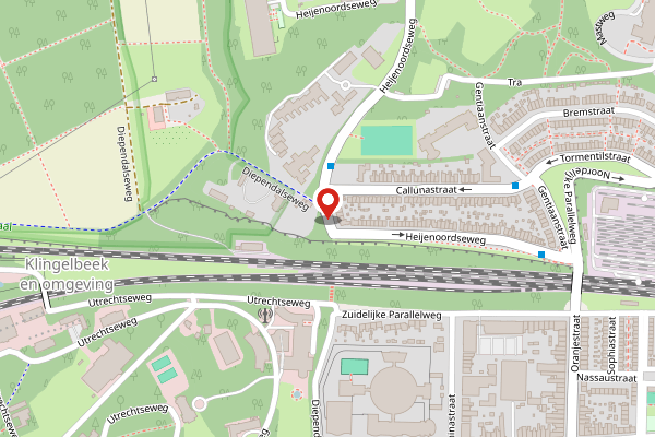 Brandweer-melding op Heijenoordseweg, Arnhem op 1 mei, kaart-overzicht