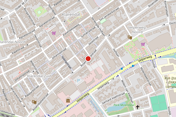 Brandweer-melding op Rosendaalsestraat, Arnhem op 7 juni, kaart-overzicht