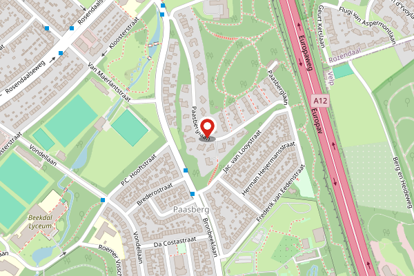 Brandweer-melding op Paasberglaan, Arnhem op 2 mei, kaart-overzicht