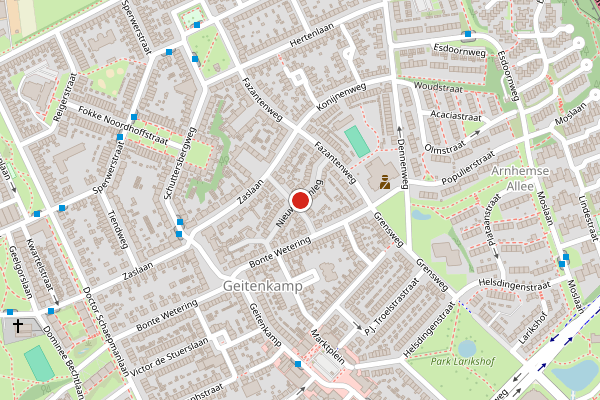 Brandweer-melding op Nieuwe Aanleg, Arnhem op 9 juni, kaart-overzicht