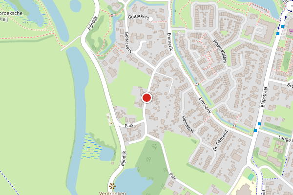 Brandweer-melding op Pals, Westervoort op 10 juni, kaart-overzicht