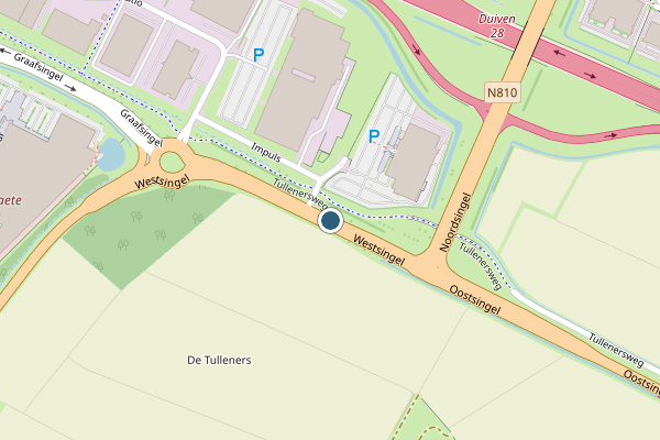 Politie-melding op Westsingel, Duiven op 10 juni, kaart-overzicht
