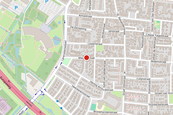 Brandweer-melding op Mauritsstraat, Velp GE op 11 juni, kaart-overzicht