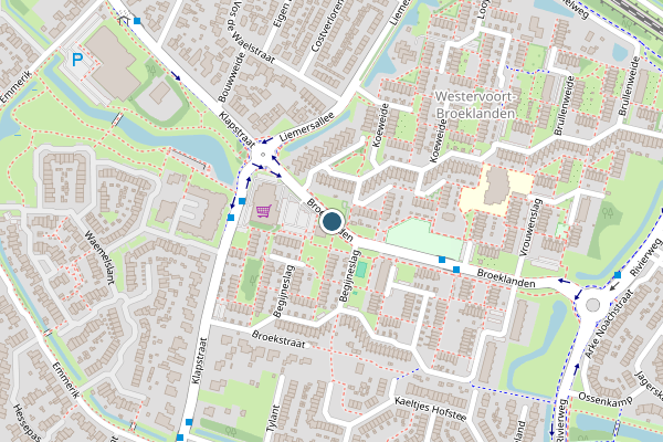 Politie-melding op Broeklanden, Westervoort op 12 juni, kaart-overzicht