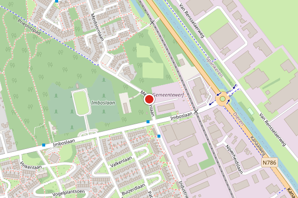 Brandweer-melding op Meidoornlaan, Dieren op 12 juni, kaart-overzicht