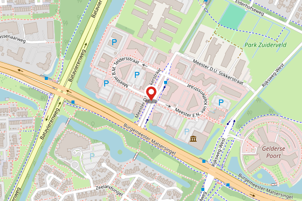 Brandweer-melding op Mr D.U. Stikkerstraat, Arnhem op 3 mei, kaart-overzicht