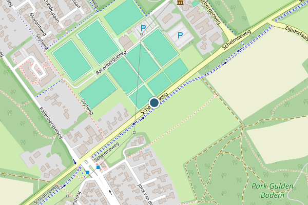 Politie-melding op Schelmseweg, Arnhem op 13 juni, kaart-overzicht
