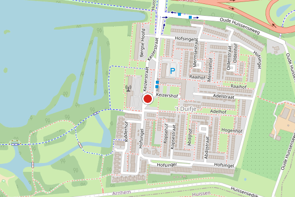 Brandweer-melding op Keizershof, Arnhem op 14 juni, kaart-overzicht