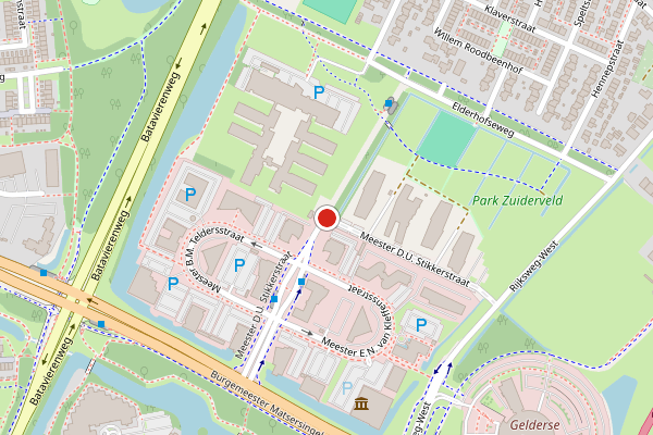 Brandweer-melding op Mr D.U. Stikkerstraat, Arnhem op 17 juni, kaart-overzicht