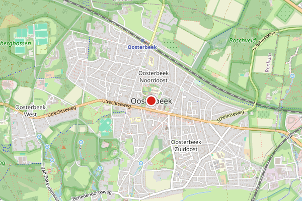 Brandweer-melding op Benedendorpsweg, Oosterbeek op 2 mei, kaart-overzicht