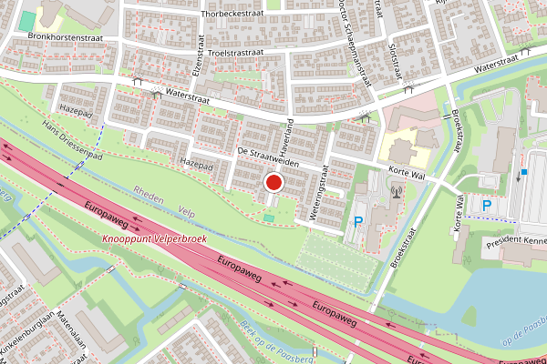 Brandweer-melding op Haverland, Velp GE op 4 mei, kaart-overzicht