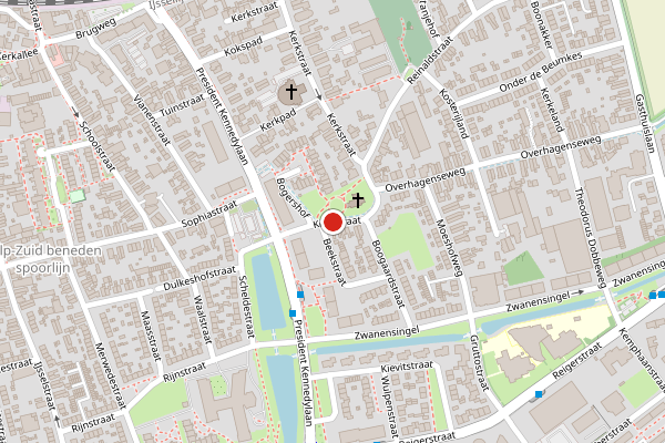 Brandweer-melding op Kerkstraat, Velp GE op 2 mei, kaart-overzicht