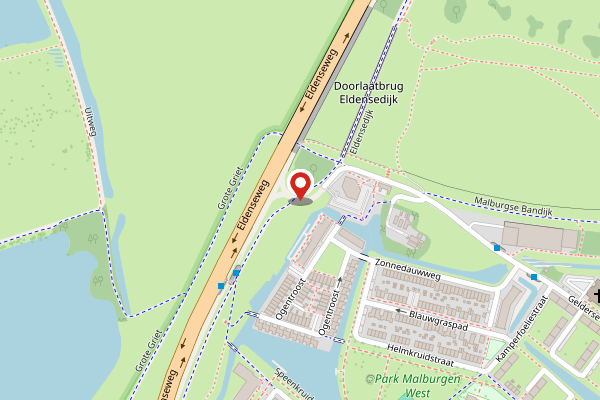 Brandweer-melding op Gelderse Rooslaan, Arnhem op 24 april, kaart-overzicht