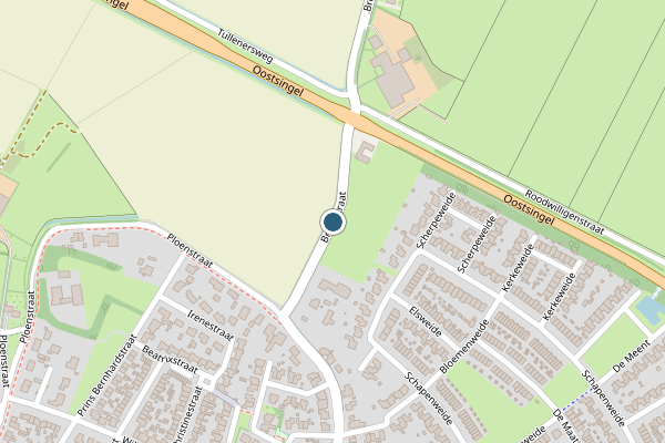 Politie-melding op Broekstraat, Duiven op 1 mei, kaart-overzicht