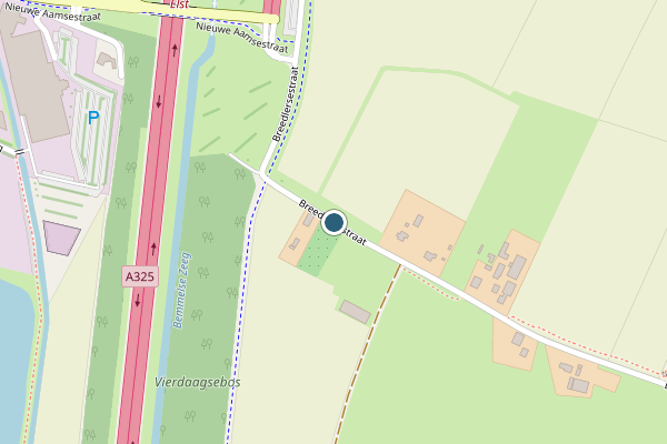 Politie-melding op Breedlersestraat, Elst GE op 5 mei, kaart-overzicht