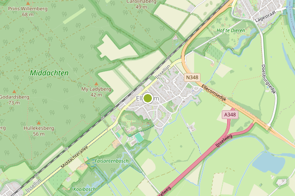Ambulance-melding op Ellecom op 22 juni, kaart-overzicht