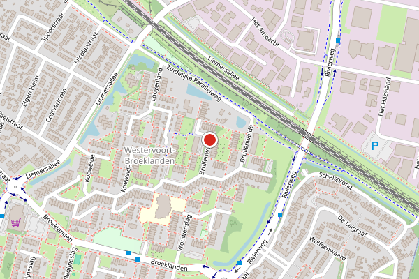 Brandweer-melding op Brullenweide, Westervoort op 4 mei, kaart-overzicht