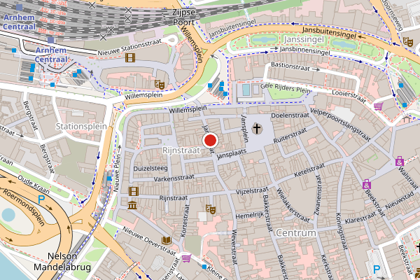 Brandweer-melding op Jansstraat, Arnhem op 22 juni, kaart-overzicht