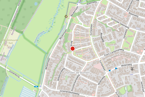 Brandweer-melding op Bergerhof, Renkum op 23 juni, kaart-overzicht
