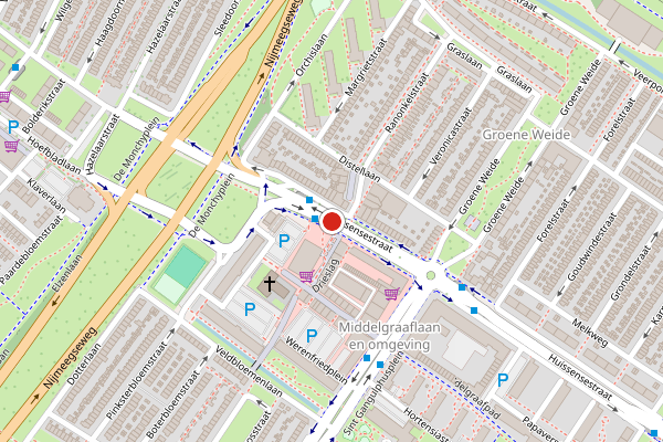 Brandweer-melding op Huissensestraat, Arnhem op 23 juni, kaart-overzicht