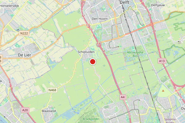 Brandweer-melding op Zieke/dode, Dieren op 5 mei, kaart-overzicht