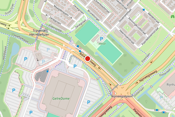 Brandweer-melding op Batavierenweg, Arnhem op 23 juni, kaart-overzicht