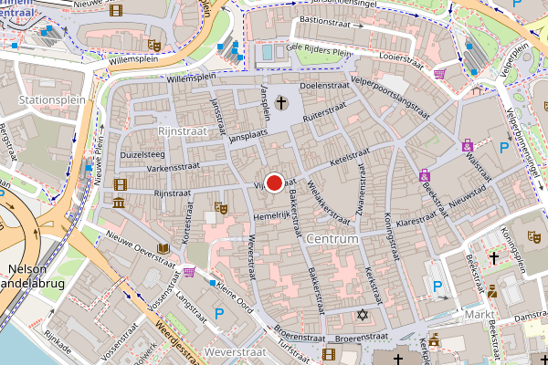 Brandweer-melding op Vijzelstraat, Arnhem op 23 juni, kaart-overzicht