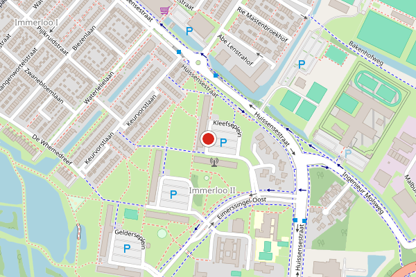 Brandweer-melding op Kleefseplein, Arnhem op 24 juni, kaart-overzicht