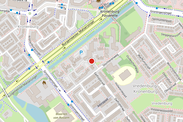 Brandweer-melding op Stedumhof, Arnhem op 23 juni, kaart-overzicht