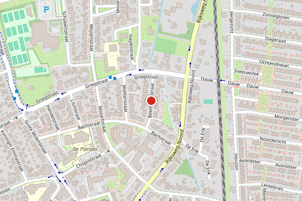 Brandweer-melding op Beethovenstraat, Elst GE op 24 juni, kaart-overzicht