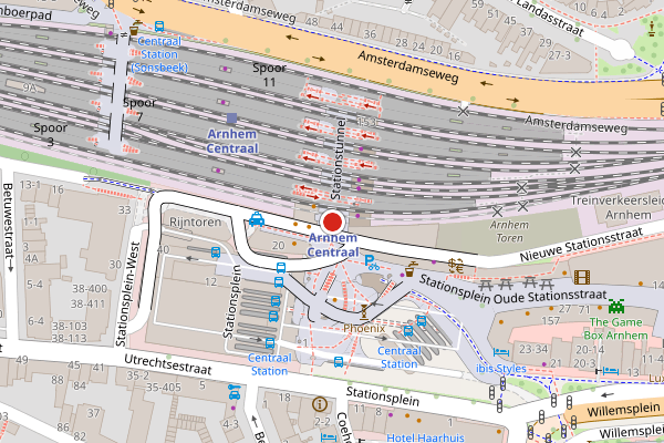 Brandweer-melding op Arnhem op 6 mei, kaart-overzicht