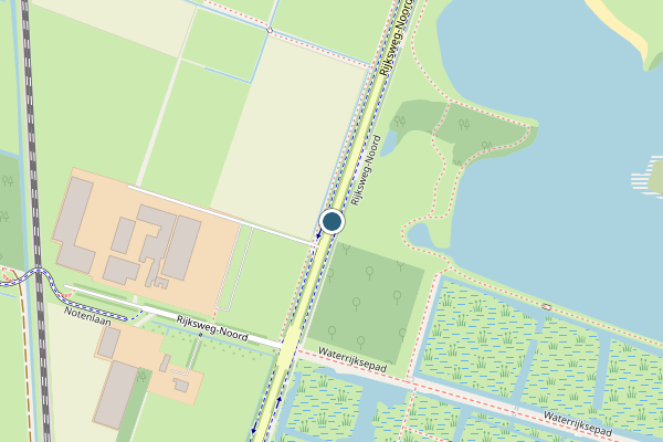 Politie-melding op Rijksweg-Noord, Elst GE op 24 juni, kaart-overzicht