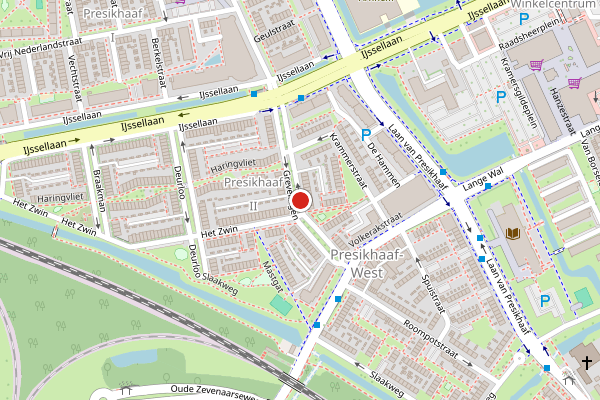 Brandweer-melding op Grevelingen, Arnhem op 25 juni, kaart-overzicht