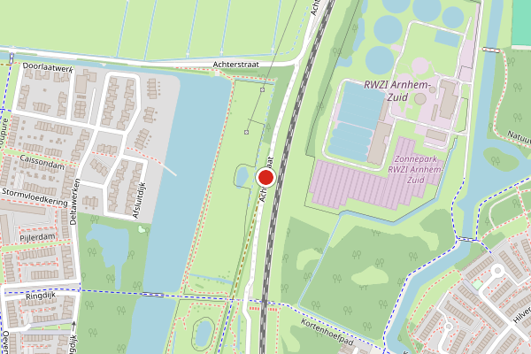 Brandweer-melding op Achterstraat, Arnhem op 26 juni, kaart-overzicht
