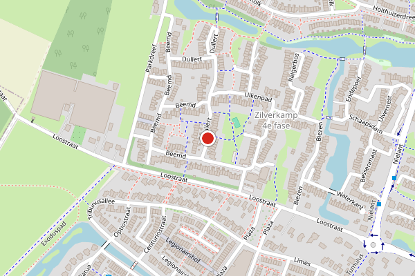 Brandweer-melding op Dullert, Huissen op 26 juni, kaart-overzicht