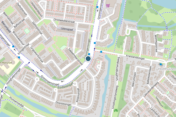 Politie-melding op Groningensingel, Arnhem op 26 juni, kaart-overzicht