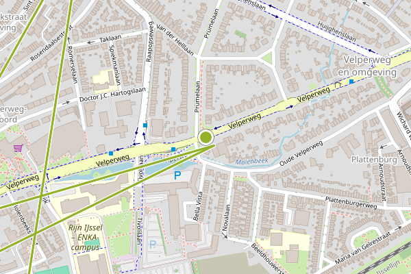 Ambulance-melding op Velperweg, Arnhem op 26 juni, kaart-overzicht